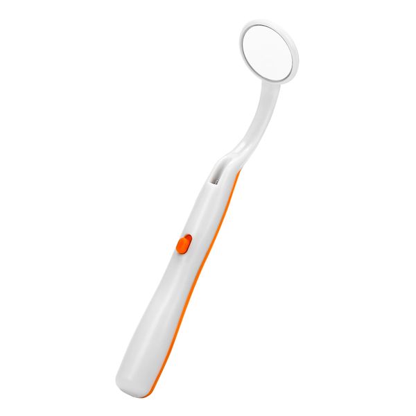 1 Pc Led Light Teeth Oral Dental Mirror Tooth Care Tool Orange