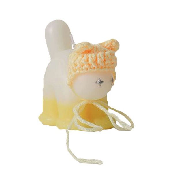 Knitted Hat and Cat-shaped Scented Candle