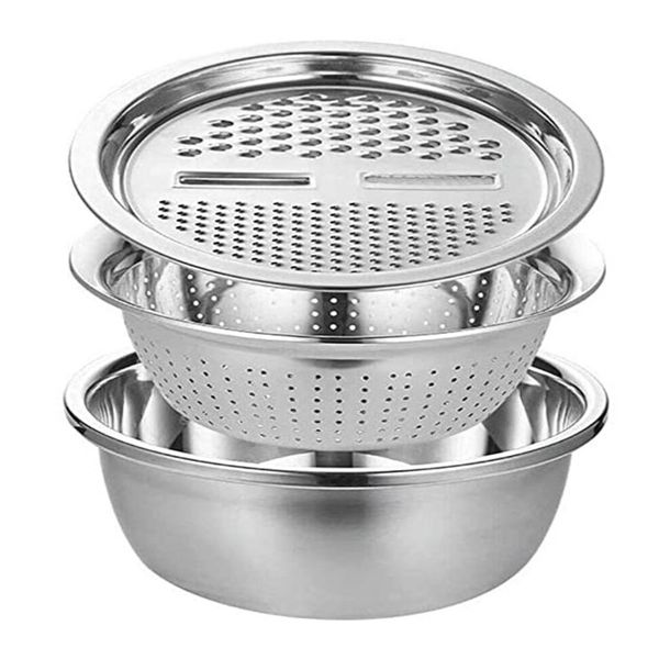 3-in-1 Stainless Steel Colander