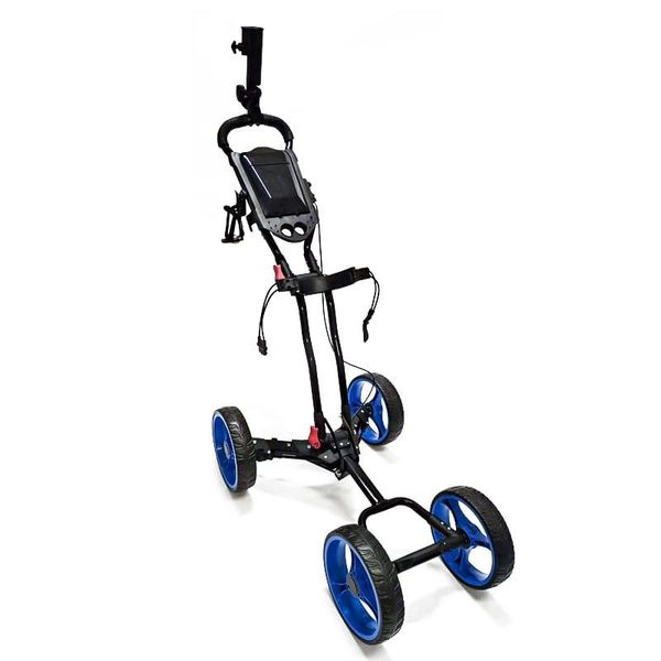 4 Wheel Golf Push Cart - Blue