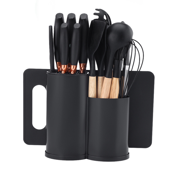 MUSKETEERS 19 Piece High Quality Kitchen Cooking Utensils and Knife Set