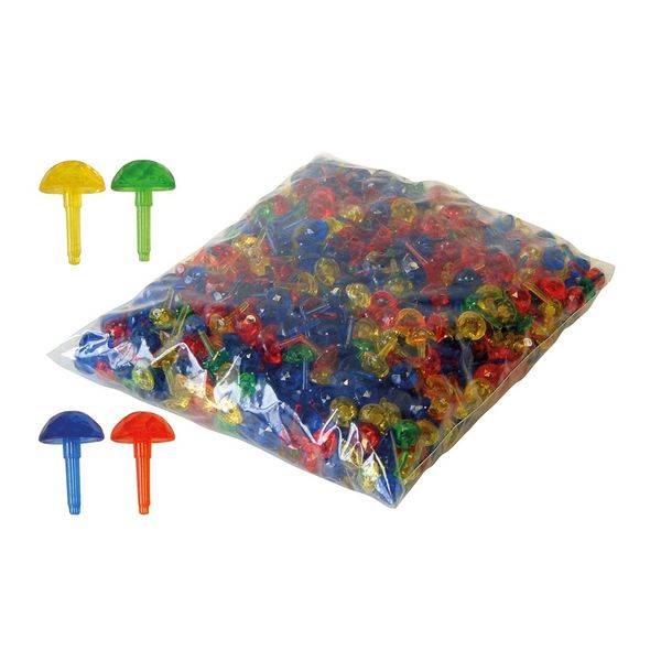 Lena Pegs for use with Mosaic Pegboards: Transparent Colours 15mm x1000 Pcs