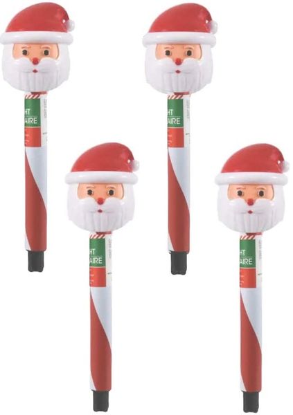 Set of 4 Santa Clause Christmas Solar Lights
