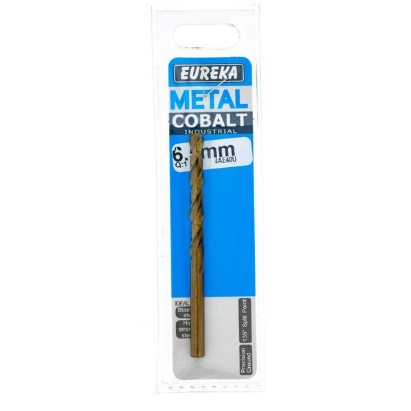 EUREKA DRILL BITS Cobalt 6.5mm Q:1 for Metal 4AE40U