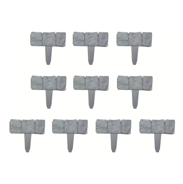 Stone-Style Lawn &amp; Flower Bed Edging Border Panels - 10-Piece Set