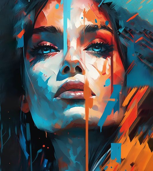 Canvas c Wall Art- Abstract girl3