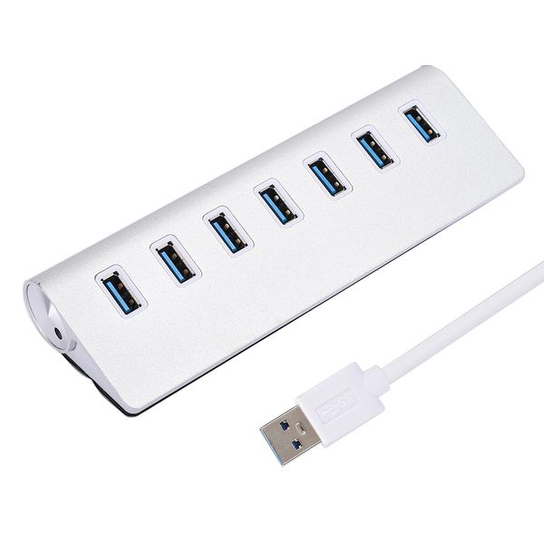 7-in-1 USB3.0 Hub, Aluminium, Docking Station, for Laptop