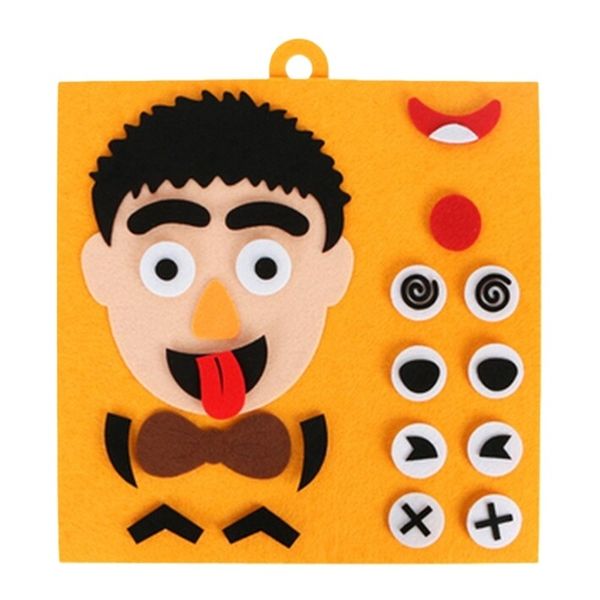 DIY Emotion Puzzle Toy Kids Educational Facial Expression Set