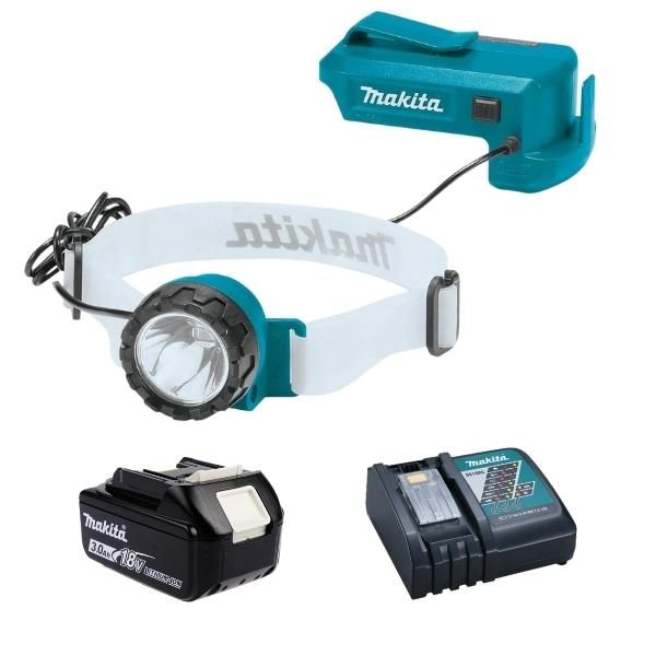Makita - LED Headlamp / Headlight DML800 with 3.0Ah Battery and Charger