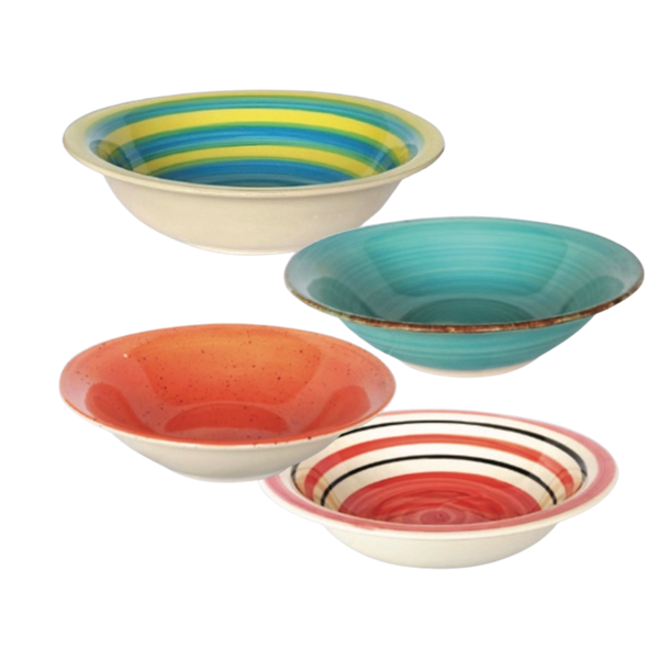 Glazed Bowl H/P 8.25" Colours May Vary 6's