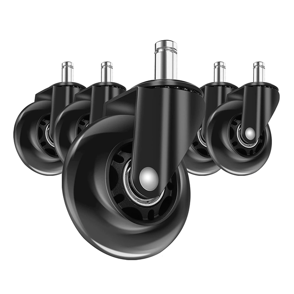 3.94" Silicone Office Chair Casters - 5-Pack - 11mm Mount