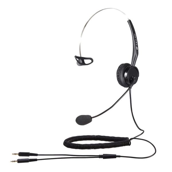 Calltel T800 Mono-Ear Noise-Cancelling Headset – Dual 3.5mm Jacks
