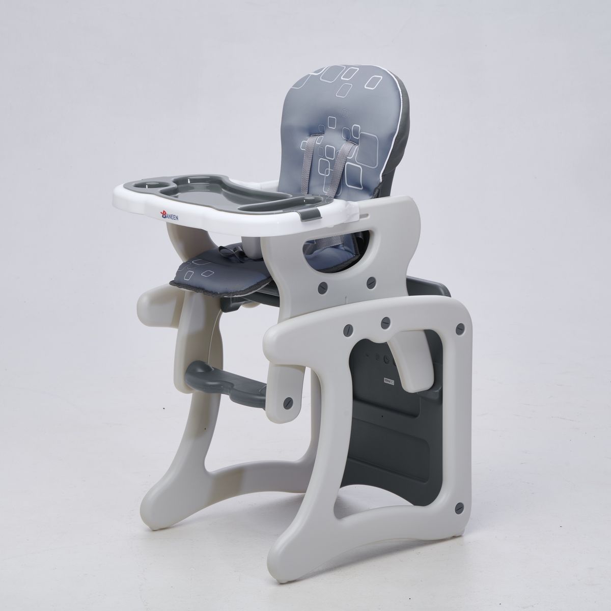 Baneen Adjustable Baby, Toddler High Chair & Table 2 Levels Grey