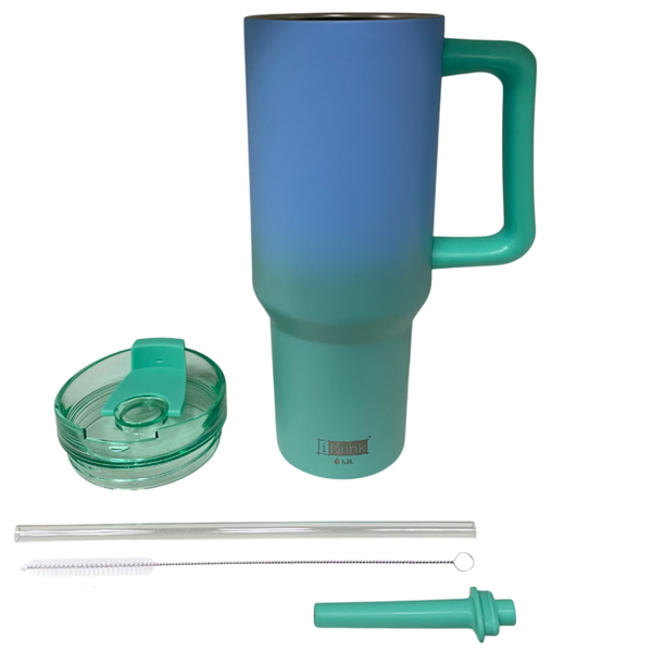1.2 Litre Triple-Walled Thermal Tumbler - Blue/Green Ombre