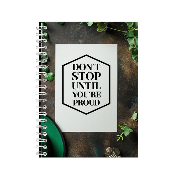 Proud A5 Notebook Spiral Lined Motivational Sayings Graphic Notepad Gift135