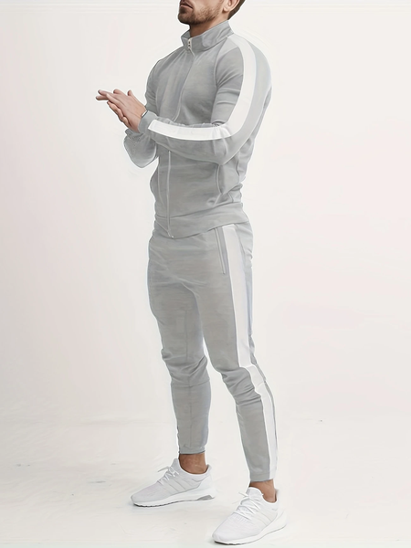 Tread Treasure-Spring and Autumn Casual Sports Suit with Stand-up Collar