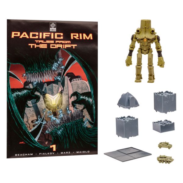 Jaeger WV1 Cherno Alpha Figure With Pacific Rim Comic Book