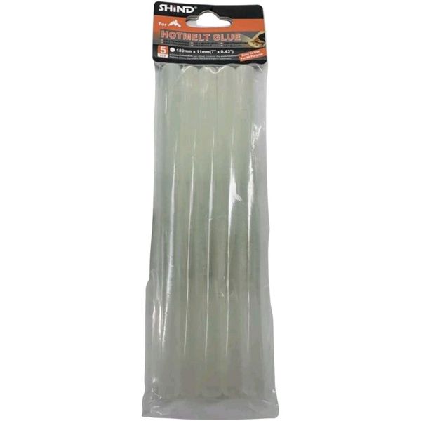 Shind 5Pcs Transparent Hot Melt Glue Sticks Pack