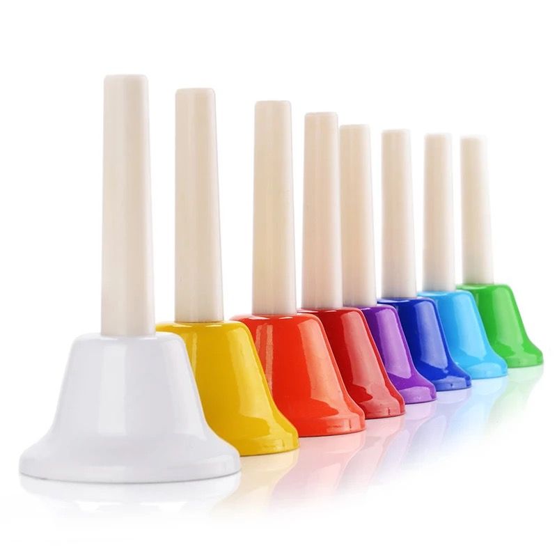 Kids Hand Bells Set Colourful Percussion 8 Note Kit