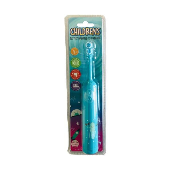 Kids Battery Operated Toothbrush - Blue Octopus