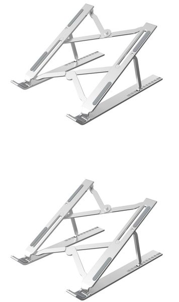 Pack of 2 Aluminum Laptop Stand Laptop Stand-Silver