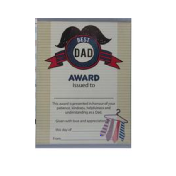 Dad Certificate Poster- Pack Of 2