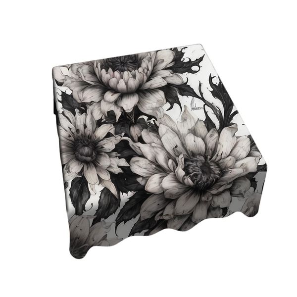 Midnight Garden Flowers Square Tablecloth By Nathan Pieterse