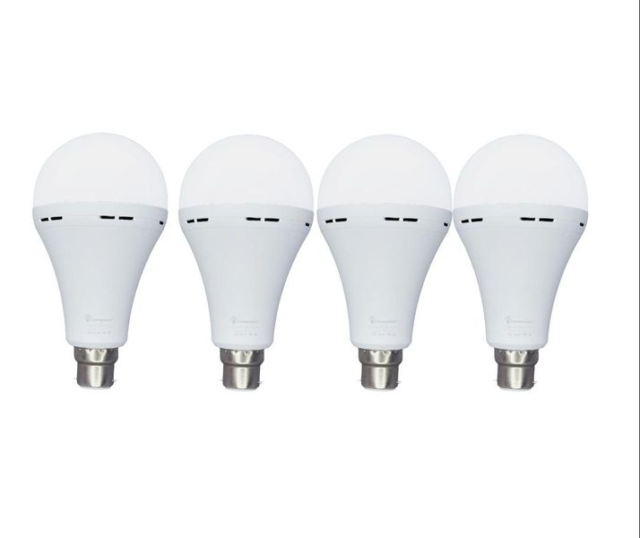 4 Pack 12W B22 Rechargeable Bulb with Built in battery