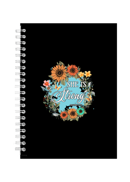 She Is Strong Proverbs 31 FunGift Idea Writing Book Notepad Notebook A5 506