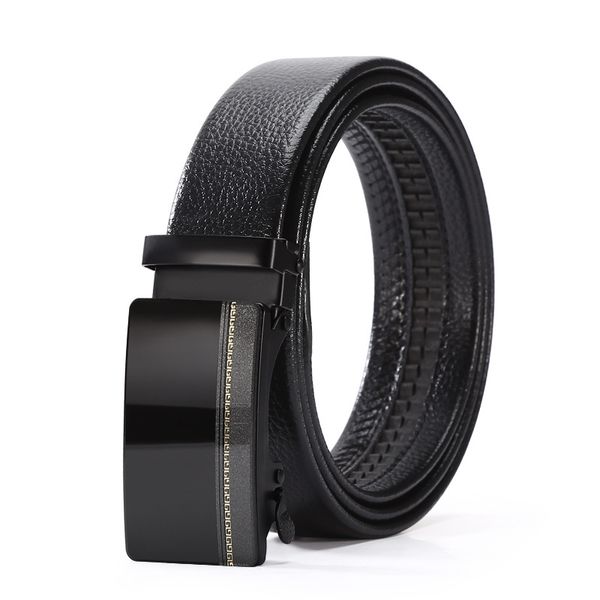 Mirror Cool Men Business Casual Belt Automatic Buckle Adjustable Length