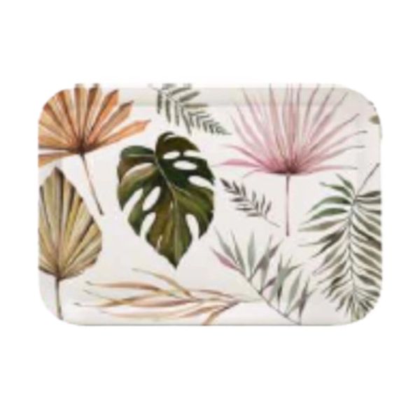 Rectangular Bio-degradable Bamboo Fiber Serving Tray