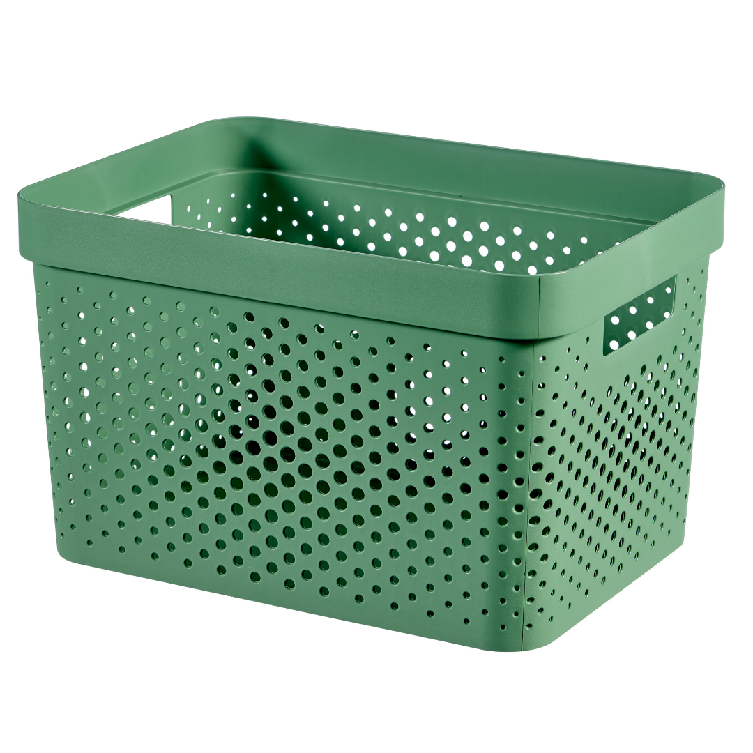 Curver By Keter Infinity 17L Storage Basket With Dots Green Shop