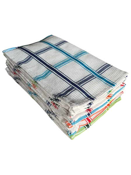 Soft Touch Honeycomb Check Dishcloth 100% Cotton - 45 x 70 cm (Pack of 10)