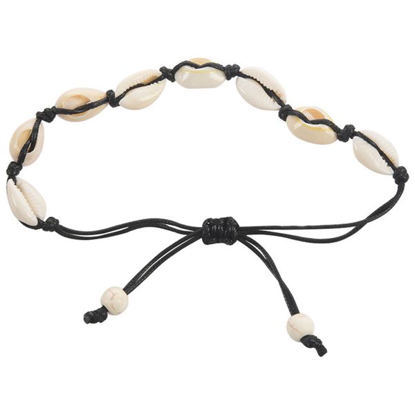 Anklets For Women Shell Foot Barefoot Bracelet Ankle Black