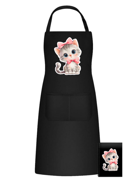 Kitten Cat 18 Kawaii Sticker Theme Aprons Birthday Christmas Gift 502