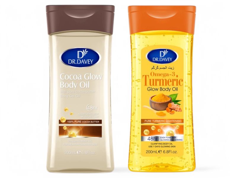 Dr Davey Turmeric Omega-3 Cocoa 48H Nourishing Moisture Glow Body Oil 200ml