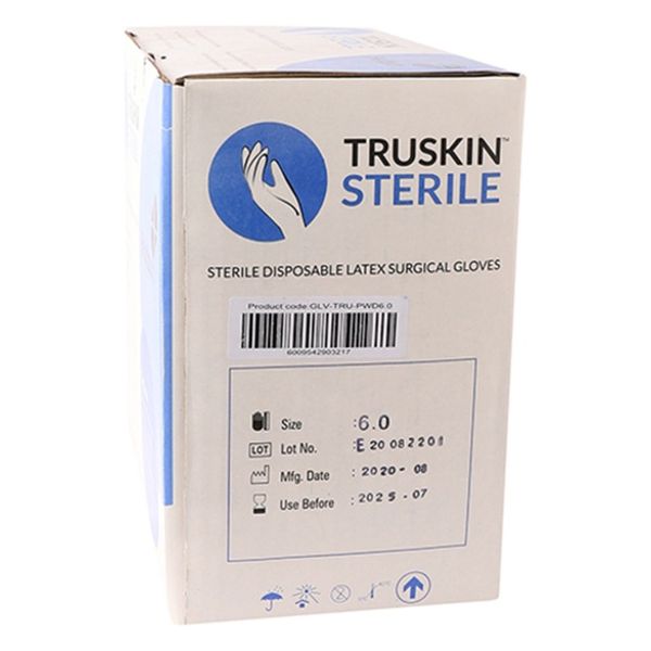 Truskin - Latex Gloves Powdered Size 6.0 50's