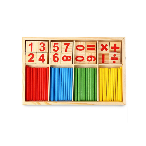 Educational Wooden Number Counting Sticks Toy Set Kids