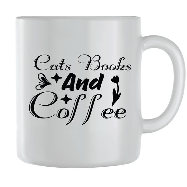 Cats Books Coffee Mugs for Men Women Trendy Graphic Sayings Cups Present118