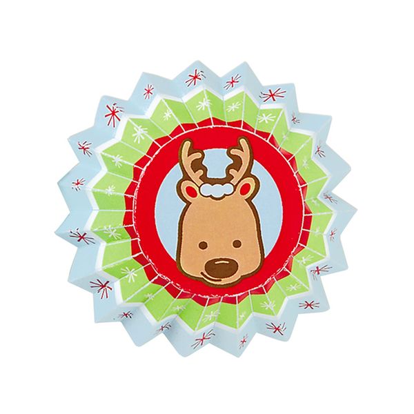 100 Pack Snowflake Wishes Reindeer Mini Cupcake Fairy Cake Baking Cups Cases