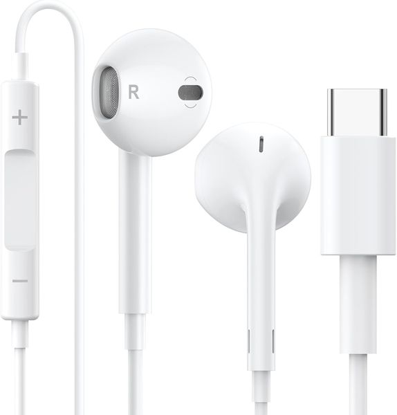 Type-C Headphones Wired Earbuds With Built-in Microphone &amp; Remote AN