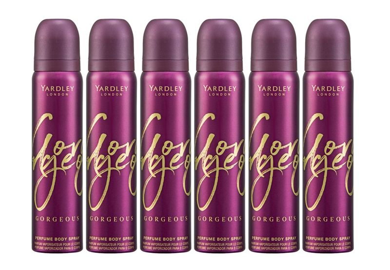 Yardley Gorgeous Perfume Body Spray 6 x 90ml