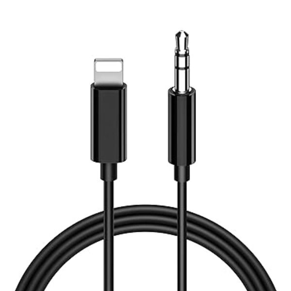 Lightning Cable to 3.5 mm Aux Audio Cable for ALL Apple iPhone -1M Black
