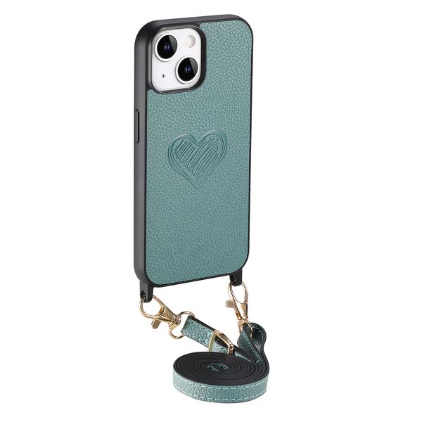 Lychee-Patterned Long Lanyard Phone Case Compatible with iPhone 16 PRO Max