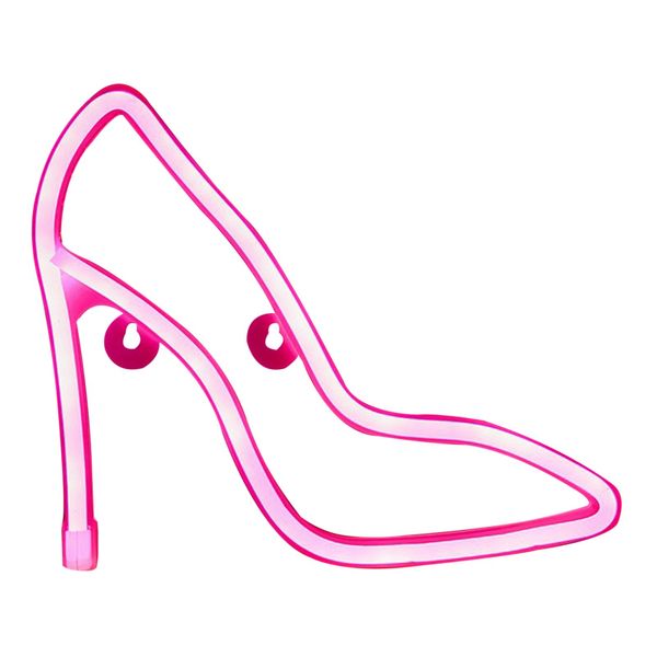 PC High Heel Shaped Neon LED Decorative Wall Lamp