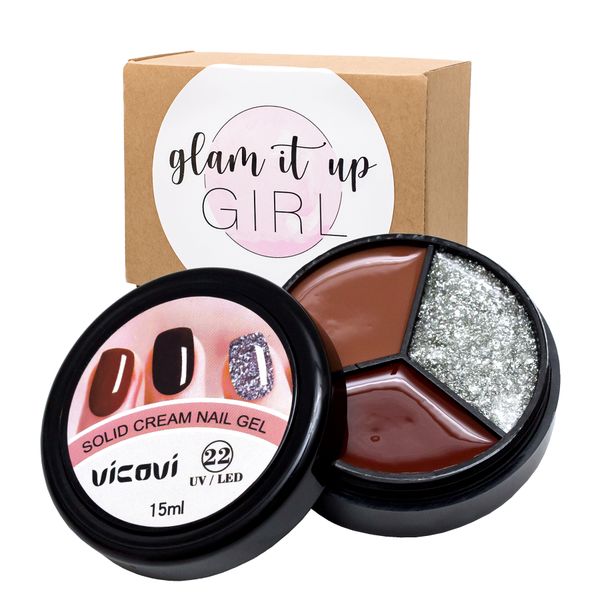 Glam It up Girl/High Quality Solid Cream Nail UV Gel