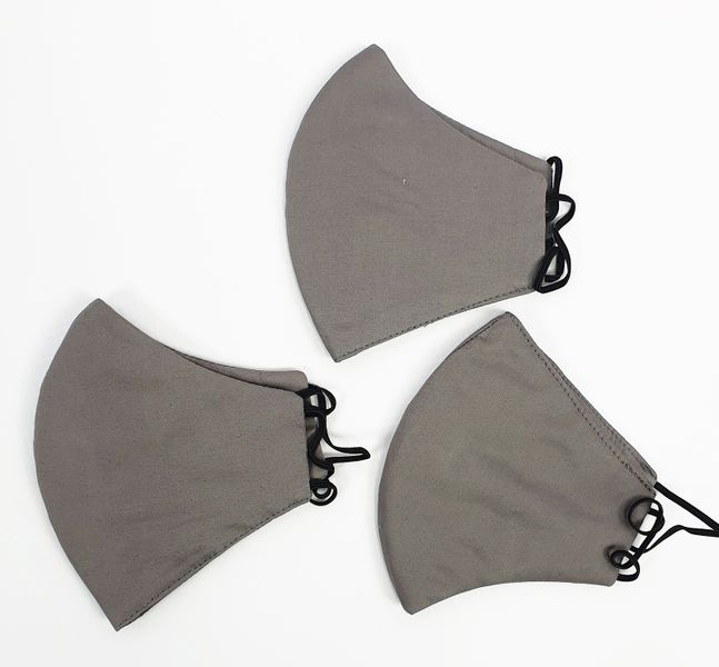 4 Ply 3 Pack Premium Reusable Face Mask Grey