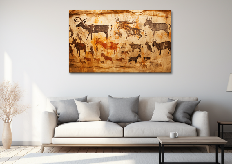 Canvas Wall Art - Cave Animal Art - HD0163