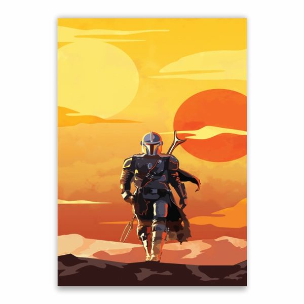 Boba Fett Desert Landscape Poster - A1