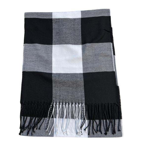 Women Men Winter Scarves Checked Plaid Designs